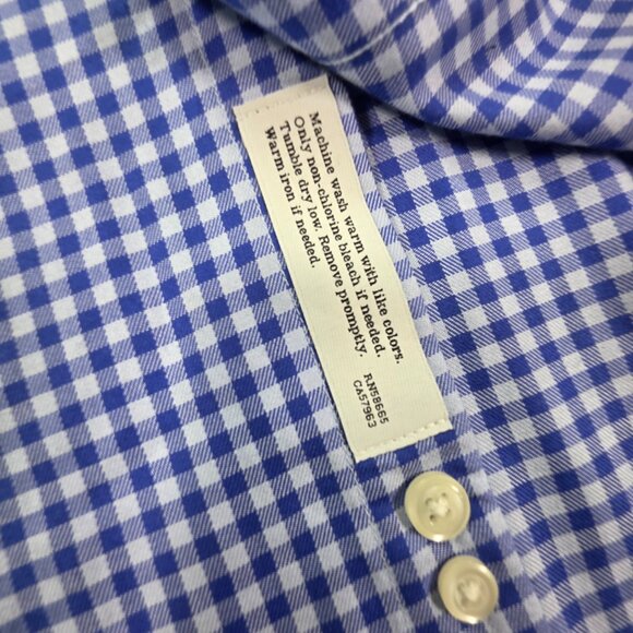 2 X Nordstrom Dress Shirts Mens 18.5-34/35 Check Non Iron Stretch Traditional - Picture 12 of 13